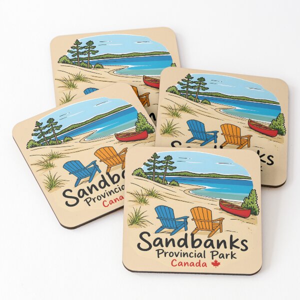 Item preview, Sandbanks Park Ontario Cute Sandy Dunes Retro Beach  designed and sold by HowToCanadian.