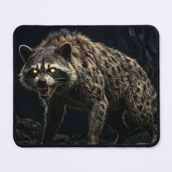 Item preview, Shadow Beast Hybrid | Dark Fantasy Raccoon Monster | Gothic Cave Creature Art designed and sold by TreatLLC.