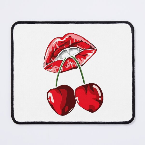 Item preview, Red Lips and Cherries Graphic Art designed and sold by Monomintstore.