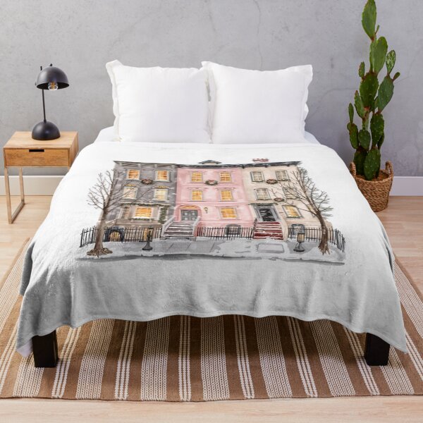 Item preview, Cozy Winter Townhouses Watercolor designed and sold by CozyinTime.