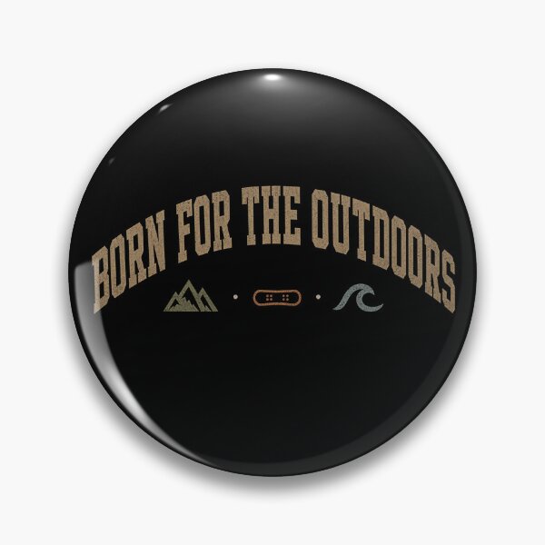 Item preview, Born For The Outdoors Retro Athletic Multi-Sport Typography Tee Sticker Adventure Gift designed and sold by sharifex.