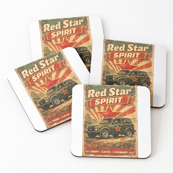 Item preview, Red Star Spirit Lada Niva Retro Car designed and sold by ivodanivan.