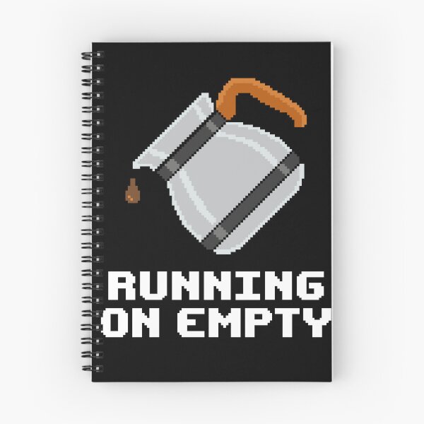 Item preview, Running On Empty - Funny Out Of Coffee Pixel Art designed and sold by artistastshirt.