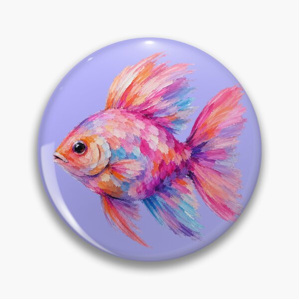 Item preview, Dreamscale Betta – Abstract Neon Fish Art designed and sold by byaga.