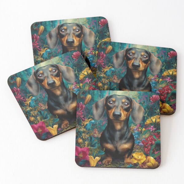 Item preview, Dachshund in a Floral Garden designed and sold by PetsArt.