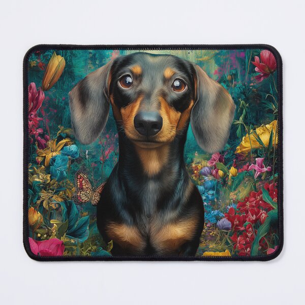 Item preview, Dachshund in a Floral Garden designed and sold by PetsArt.