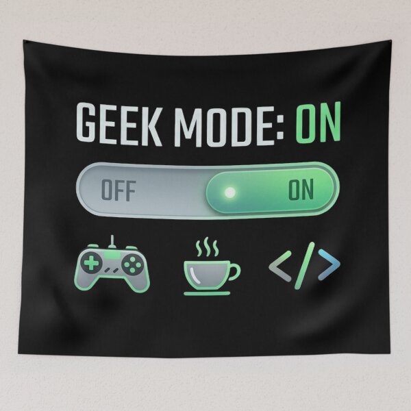 Item preview, Geek Mode ON – Programmer Gamer Tech Toggle Switch Design designed and sold by MartBook.