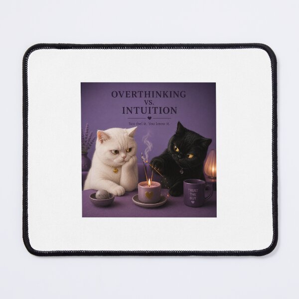 Item preview, Overthinking vs Intuition Cat designed and sold by LovelyCatGalaxy.