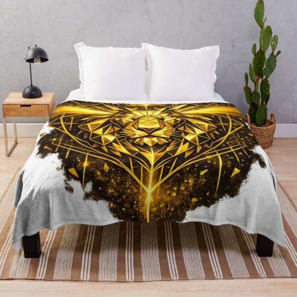 Item preview, Golden Geometric Lion — Ultra Premium Radiant Art designed and sold by InfiniteArchive.