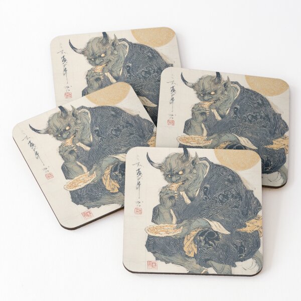 Item preview, Japanese Demon Eating pizza designed and sold by lautir.