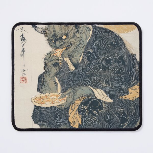 Item preview, Japanese Demon Eating pizza designed and sold by lautir.