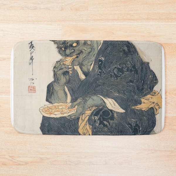 Item preview, Japanese Demon Eating pizza designed and sold by lautir.