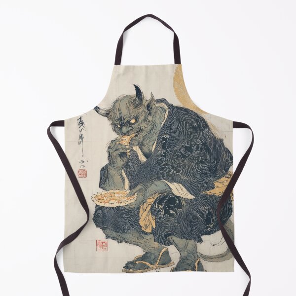 Item preview, Japanese Demon Eating pizza designed and sold by lautir.