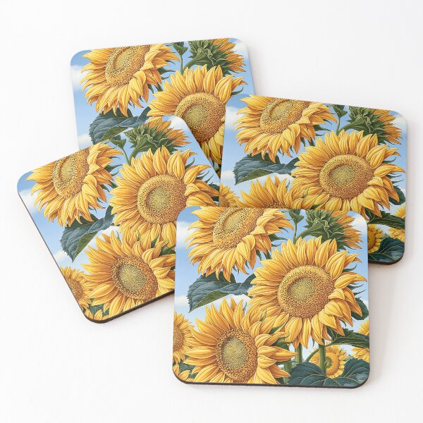 Item preview, Sunflower Field Under Blue Sky designed and sold by PetsArt.