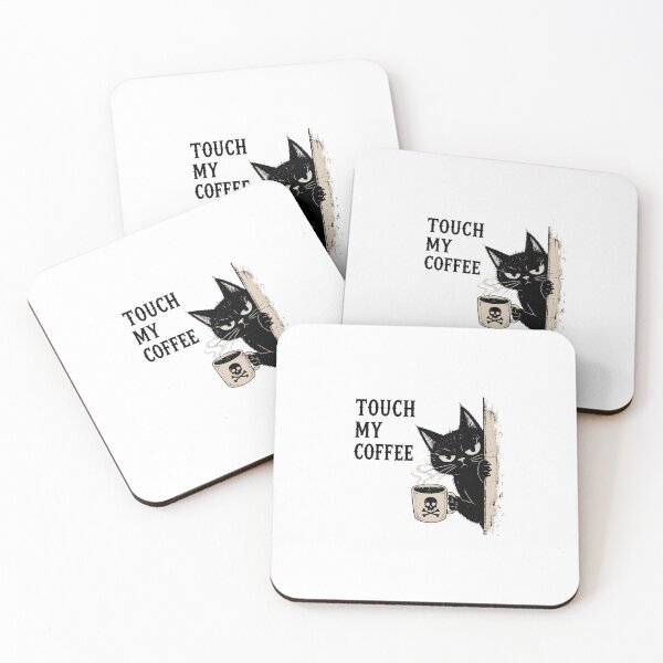 Item preview, angry cat coffee warning designed and sold by bosamji.