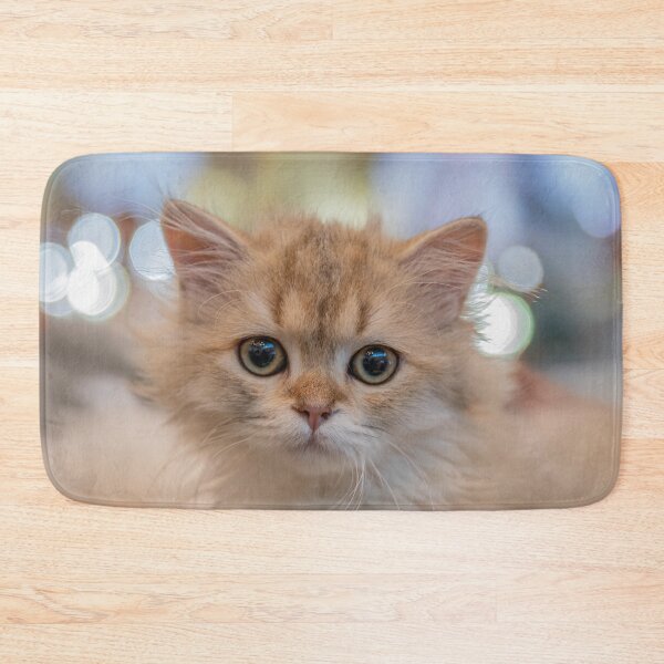 Item preview, Cute Fluffy Golden Kitten Portrait with Dreamy Bokeh designed and sold by BlueMandarin.