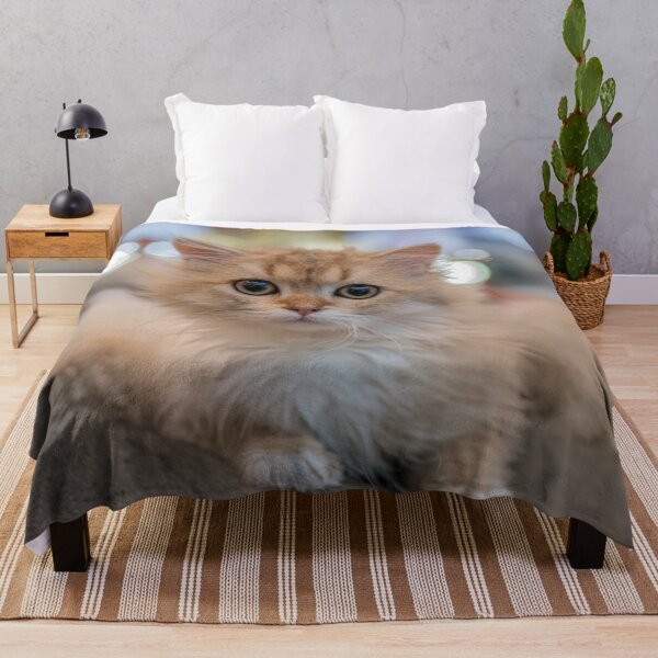 Item preview, Cute Fluffy Golden Kitten Portrait with Dreamy Bokeh designed and sold by BlueMandarin.