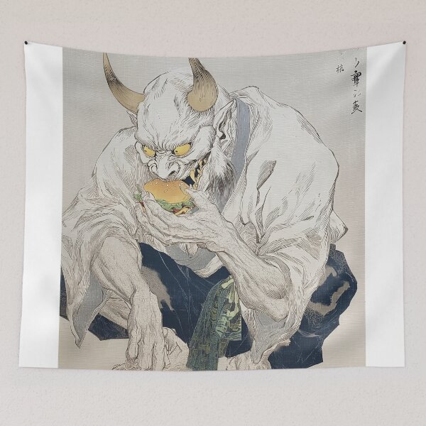 Item preview, Oni Eating a Burger designed and sold by lautir.