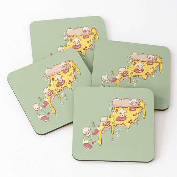 Item preview, Cute Pizza Slice | Funny Kawaii Food Illustration designed and sold by ThaisMelo.