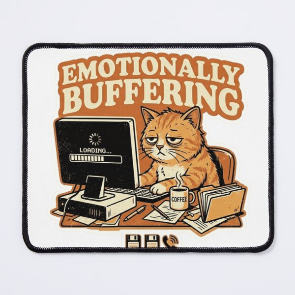 Item preview, Emotionally Buffering Cat – Funny Office Burnout Meme designed and sold by Dada-arts.