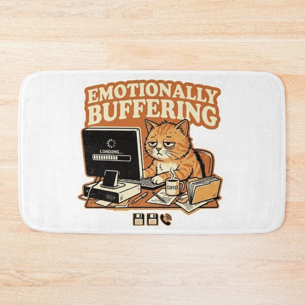 Item preview, Emotionally Buffering Cat – Funny Office Burnout Meme designed and sold by Dada-arts.
