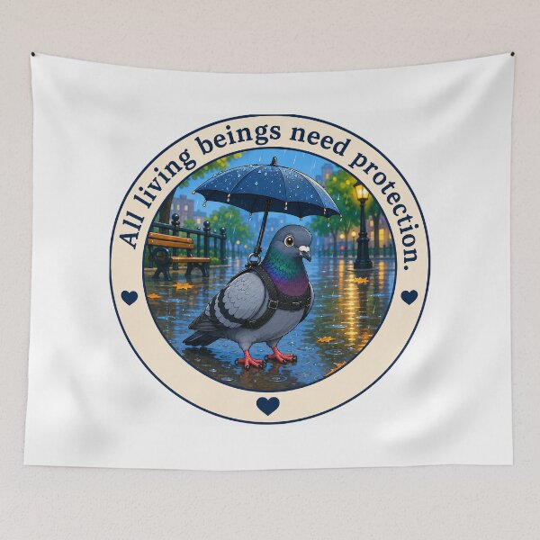 Item preview, All living beings need protection. designed and sold by RGUVegan.