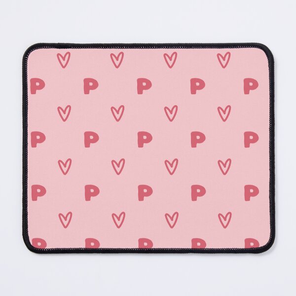 Item preview, Monogram Letter P Heart Pattern | Initial P Cute Hearts Pink | Cute Monogram Letter P Hearts | Letter P Pink Hearts Aesthetic | Pastel Pink Initial P Pattern | Girly Pink Letter P Heart Pattern designed and sold by VivaFy.