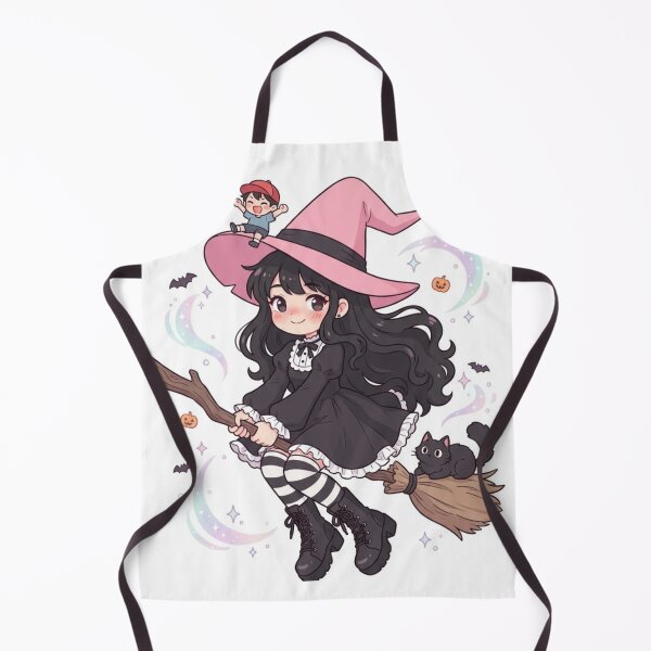 Item preview, Cute Kawaii Witch Flying With Cat designed and sold by shadafzaheen1.