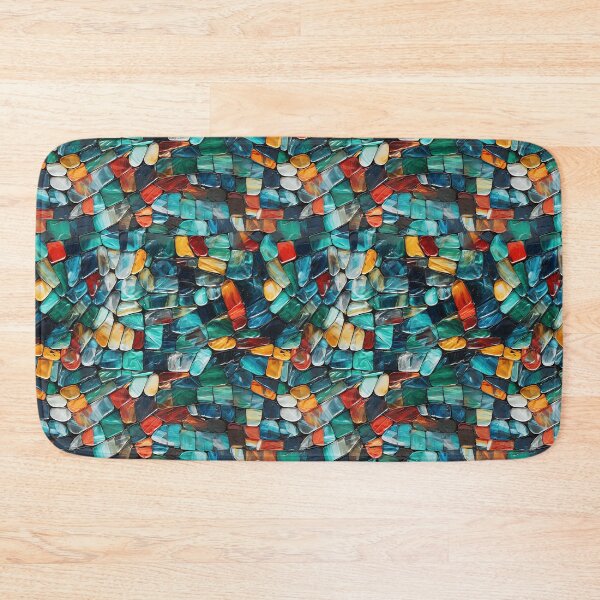 Item preview, Glossy Pebble Plastic Mosaic Seamless Photo Texture designed and sold by DigitaICraft.