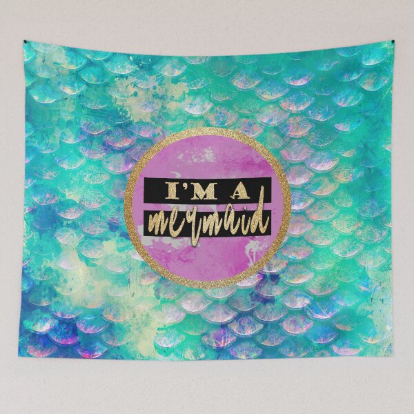 Item preview, I'm a Mermaid Pink and Aqua designed and sold by frappechica.