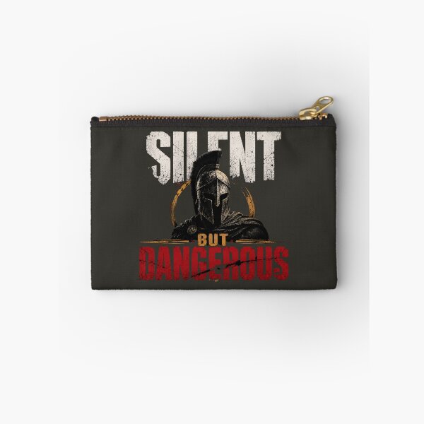 Item preview, Silent But Dangerous Modern Stoic Streetwear Design designed and sold by LowBatteryStudio ⭐.