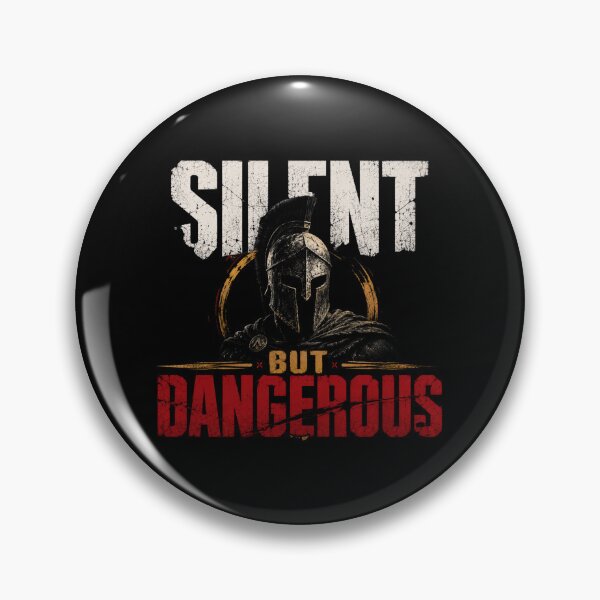 Item preview, Silent But Dangerous Modern Stoic Streetwear Design designed and sold by LowBatteryStudio ⭐.
