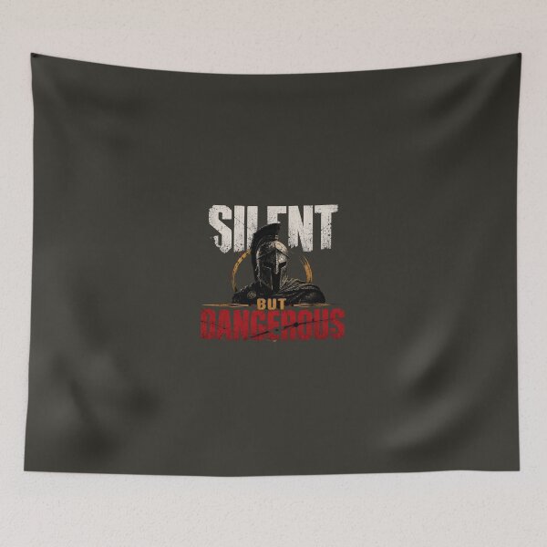 Item preview, Silent But Dangerous Modern Stoic Streetwear Design designed and sold by LowBatteryStudio ⭐.