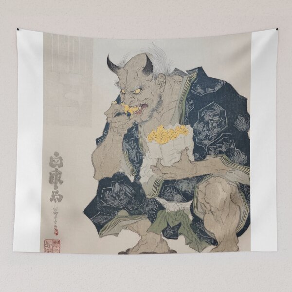 Item preview, Oni Eating Popcorn designed and sold by lautir.