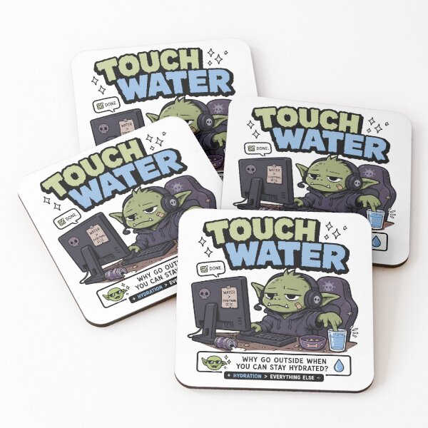 Item preview, Touch Water Gamer Goblin Meme designed and sold by MonkiFlipp.
