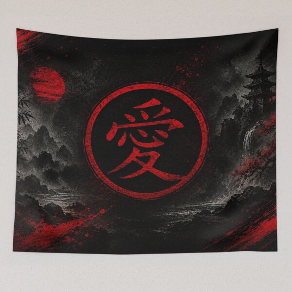 Item preview, Dark Love Kanji Warrior Spirit designed and sold by Fei Long Design Hub.