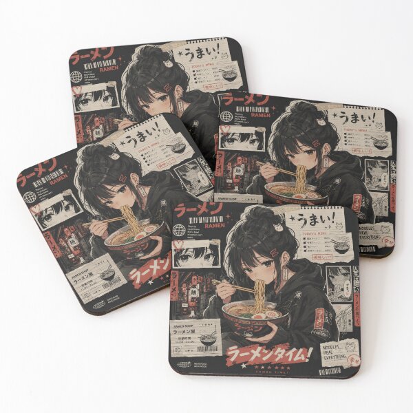 Item preview, Ramen Time Anime Girl Aesthetic – Japanese Noodle Lover Art designed and sold by AMICO77.