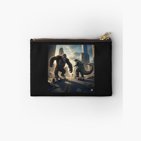 Aperçu de l'œuvre On dirait King Kong et Godzilla faisant du skateboard, générés par une IA ! créée et vendue par Byoudesigns.