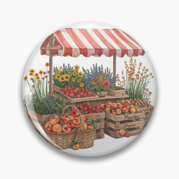 Item preview, Farmers Market Fruit and Flowers Stand designed and sold by CozyinTime.