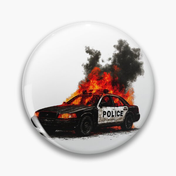Item preview, Police car on fire designed and sold by NF Designs Studio DTF.