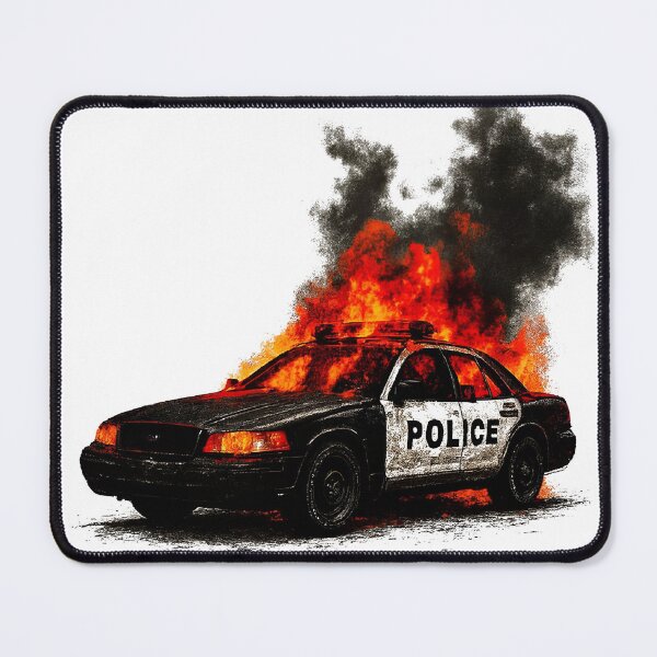 Item preview, Police car on fire designed and sold by NF Designs Studio DTF.