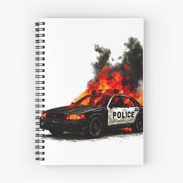 Item preview, Police car on fire designed and sold by NF Designs Studio DTF.