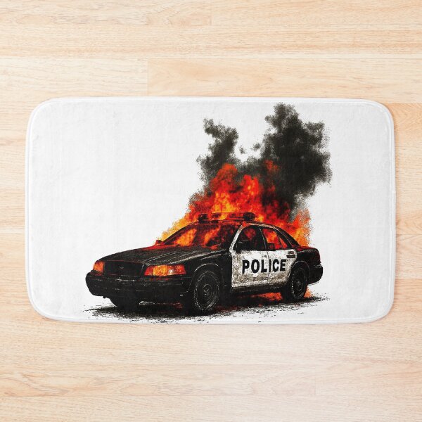 Item preview, Police car on fire designed and sold by NF Designs Studio DTF.