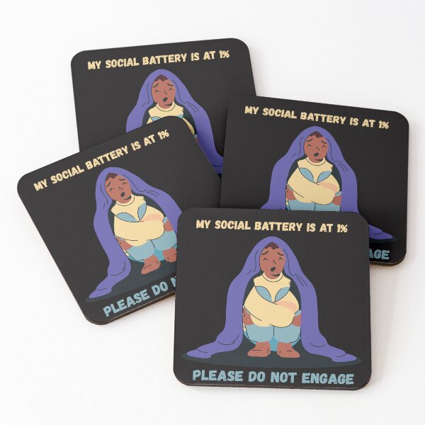 Item preview, Blanket Burrito Social Battery 1% – Cozy Introvert Design designed and sold by ContigoART.