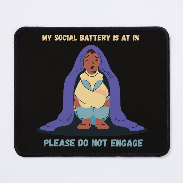 Item preview, Blanket Burrito Social Battery 1% – Cozy Introvert Design designed and sold by ContigoART.