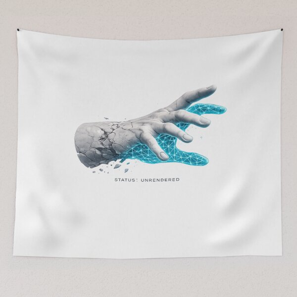 Item preview, Marble Hand to Wireframe Mesh designed and sold by krish-prints.