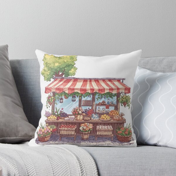 Item preview, Watercolor Flower Market and Fruit Stall designed and sold by CozyinTime.