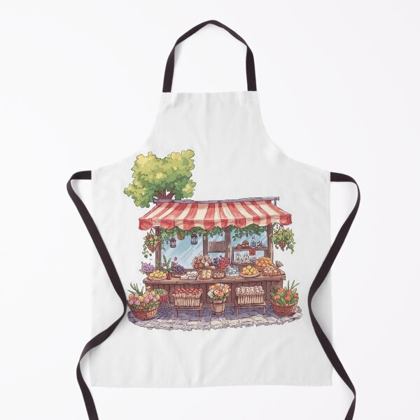 Item preview, Watercolor Flower Market and Fruit Stall designed and sold by CozyinTime.