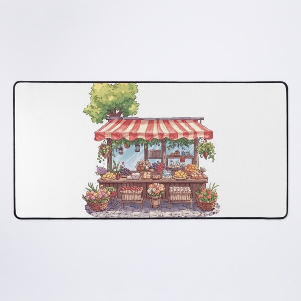 Item preview, Watercolor Flower Market and Fruit Stall designed and sold by CozyinTime.