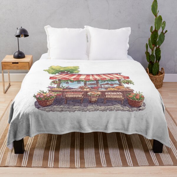 Item preview, Watercolor Flower Market and Fruit Stall designed and sold by CozyinTime.